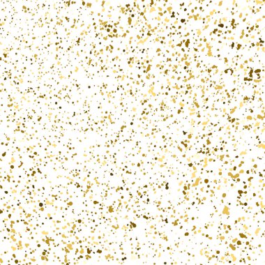 Altın parıltı beyaz kare izole doku. Amber parçacıklar renk. Kutlama arka plan. Patlama konfeti. Vektör çizim, eps 10.