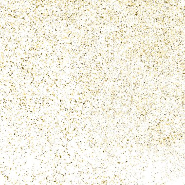 Altın parıltı beyaz kare izole doku. Amber parçacıklar renk. Kutlama arka plan. Patlama konfeti. Vektör çizim, eps 10.