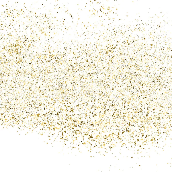 Altın parıltı beyaz kare izole doku. Amber parçacıklar renk. Kutlama arka plan. Patlama konfeti. Vektör çizim, eps 10.