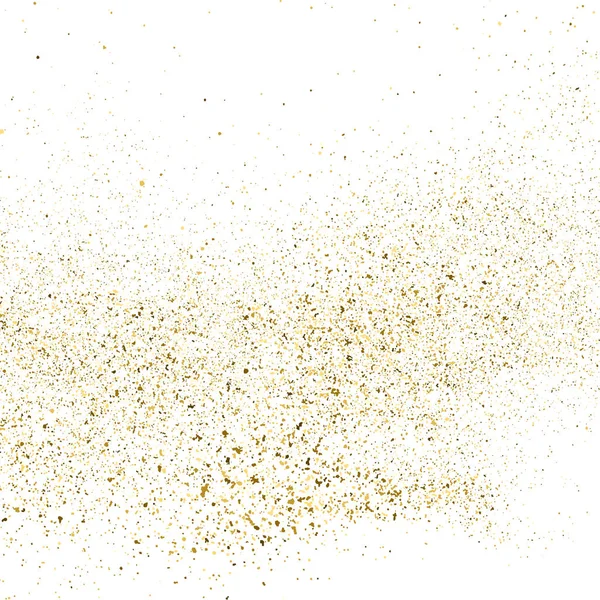 Altın parıltı beyaz kare izole doku. Amber parçacıklar renk. Kutlama arka plan. Patlama konfeti. Vektör çizim, eps 10.