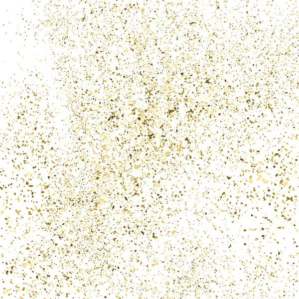 Altın parıltı beyaz kare izole doku. Amber parçacıklar renk. Kutlama arka plan. Patlama konfeti. Vektör çizim, eps 10.