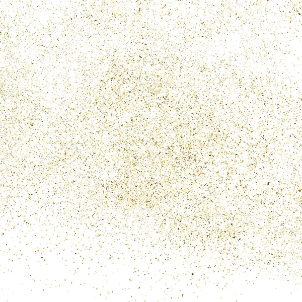 Altın parıltı beyaz kare izole doku. Amber parçacıklar renk. Kutlama arka plan. Patlama konfeti. Vektör çizim, eps 10.