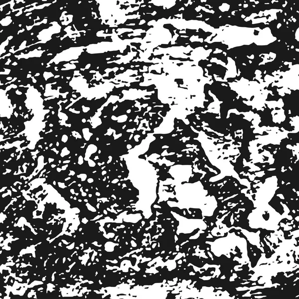 Texture Blanche Granuleuse Isolée Sur Fond Noir Superposition Perturbée Texturée — Image vectorielle