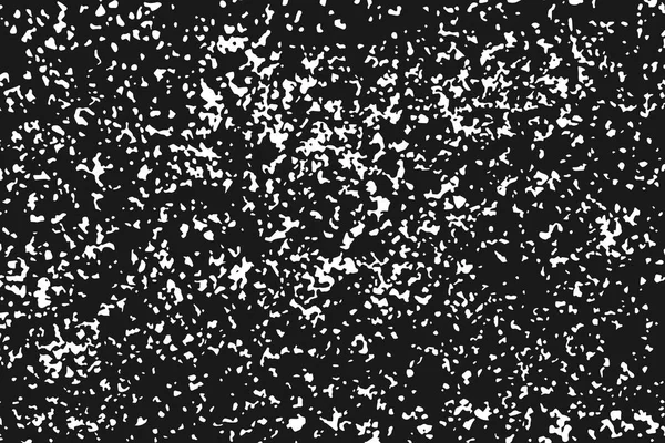 Textura Granulada Blanca Aislada Sobre Fondo Negro Superposición Angustiada Texturizada — Archivo Imágenes Vectoriales