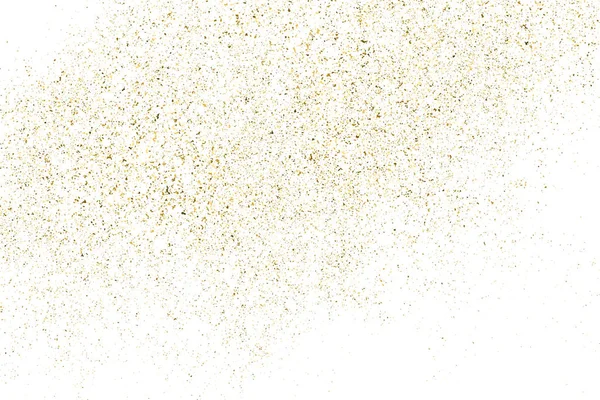 Gold Glitzertextur Isoliert Auf Weiß Bernstein Teilchen Farbe Feierlicher Hintergrund — Stockvektor