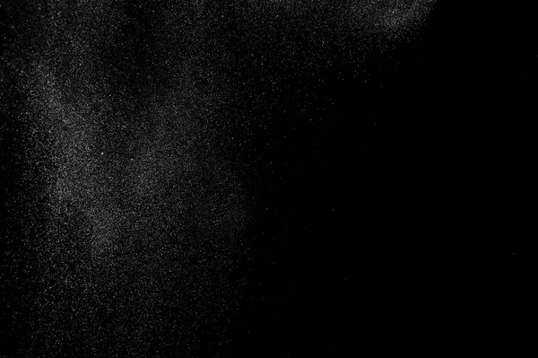 Абстрактный Взрыв Белой Пыли Черном Фоне Абстрактный Белый Порошок Элементы — стоковое фото