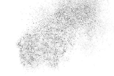 Beyaz arka plan üzerinde izole siyah grenli doku. Sıkıntılı kaplaması dokulu. Tek renkli grunge tasarım öğeleri. Vektör çizim, eps 10.