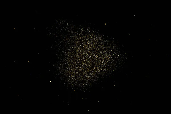 Texture Paillettes Isolée Sur Noir Couleur Des Particules Ambrées Fond — Image vectorielle