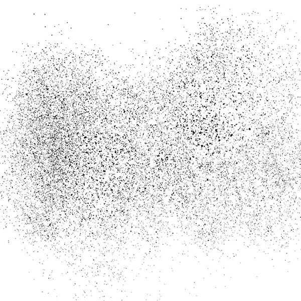 Fekete Szemcsés Textúra Elszigetelt Fehér Background Szomorú Overlay Szerkezetű Fekete — Stock Vector