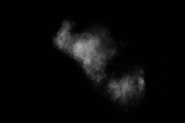 Explosión Polvo Blanco Sobre Fondo Negro Textura Abstracta Polvo Blanco — Foto de Stock