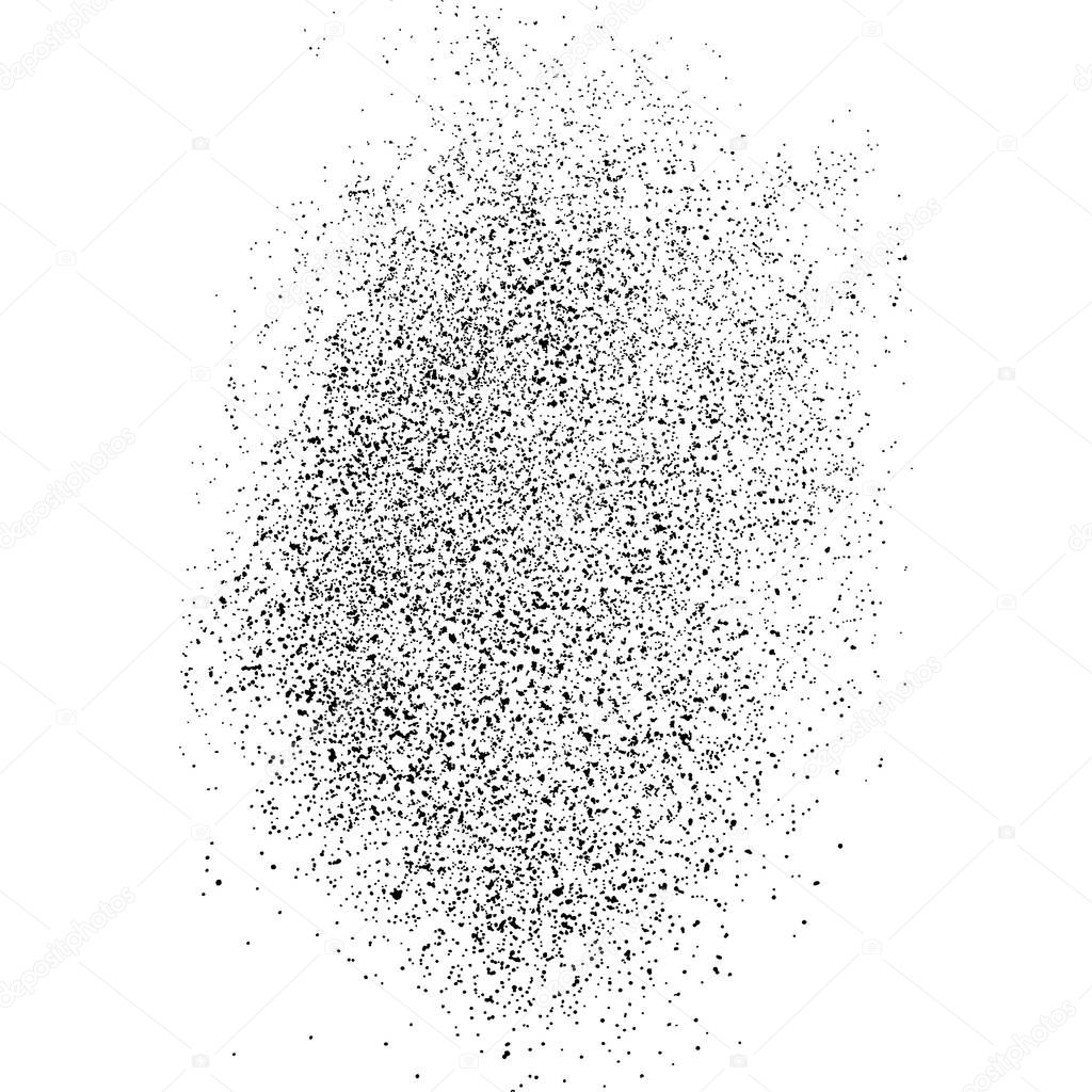 Black grainy texture isolated on white background. Distressed overlay textured. Monochrome grunge design elements. Vector illustration,eps 10.