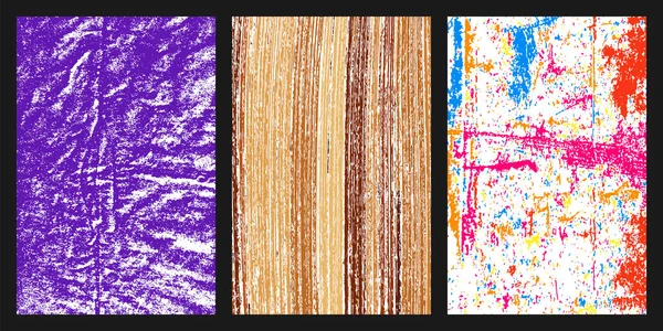 彩色的垃圾纹理 为您的设计设置不同颜色的抽象背景 五颜六色的壁纸元素 矢量插画 Eps — 图库矢量图片