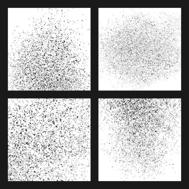 Beyaz arka plan üzerinde izole siyah grenli doku. Hasarlı dokulu. Grunge tasarım öğeleri. Vektör çizim, eps 10 ayarla.