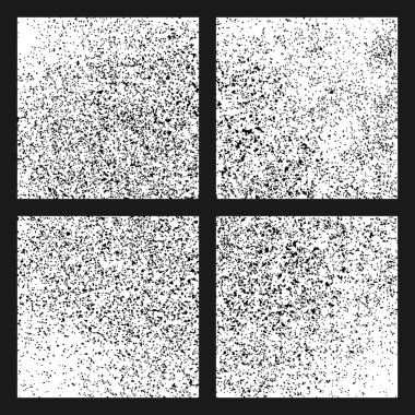 Beyaz arka plan üzerinde izole siyah grenli doku. Hasarlı dokulu. Grunge tasarım öğeleri. Vektör çizim, eps 10 ayarla.