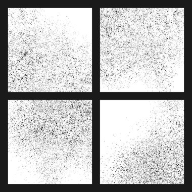 Beyaz arka plan üzerinde izole siyah grenli doku. Hasarlı dokulu. Grunge tasarım öğeleri. Vektör çizim, eps 10 ayarla.