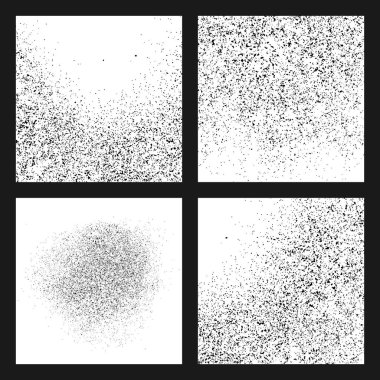 Beyaz arka plan üzerinde izole siyah grenli doku. Hasarlı dokulu. Grunge tasarım öğeleri. Vektör çizim, eps 10 ayarla.