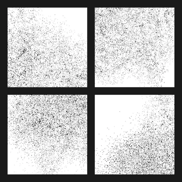 Fekete Szemcsés Textúra Elszigetelt Fehér Background Sérült Szövet Grunge Design — Stock Vector