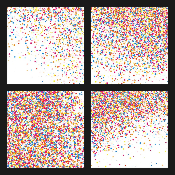 Värikäs Konfetin Räjähdys Rakeinen Abstrakti Monivärinen Rakenne Eristetty Valkoisella Pohjalla — vektorikuva