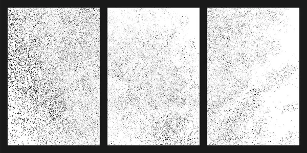 Schwarze Körnige Textur Isoliert Auf Weißem Hintergrund Beschädigt Texturiert Grunge — Stockvektor