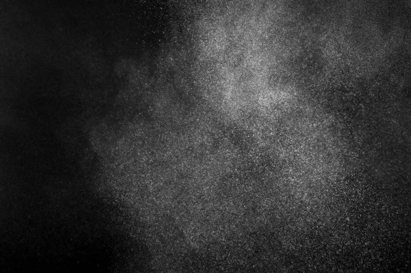 White Powder Explosion Black Background Abstract White Dust Texture — Stock Photo, Image