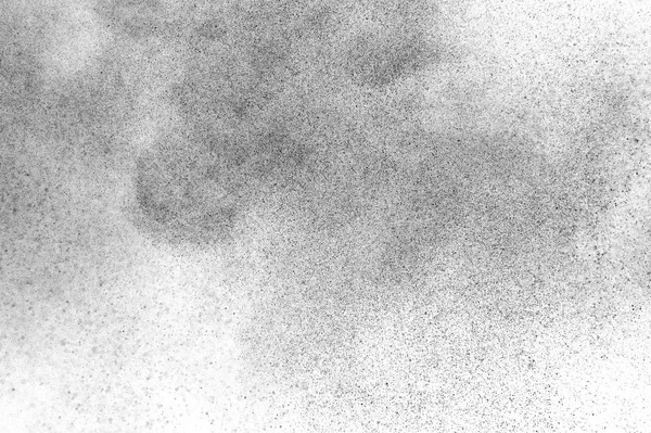 Explosion Particules Noires Isolées Sur Fond Blanc Texture Abstraite Recouvrement — Photo