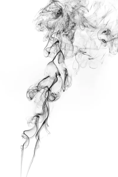 Congele Movimento Fumaça Isolada Fundo Branco Nuvens Vape Abstratas — Fotografia de Stock