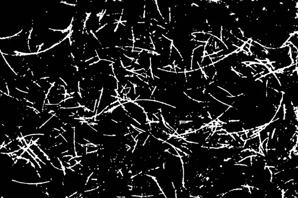 Weiße Kratzer Isoliert Auf Schwarzem Hintergrund Partikel Überlagern Textur Grunge — Stockvektor