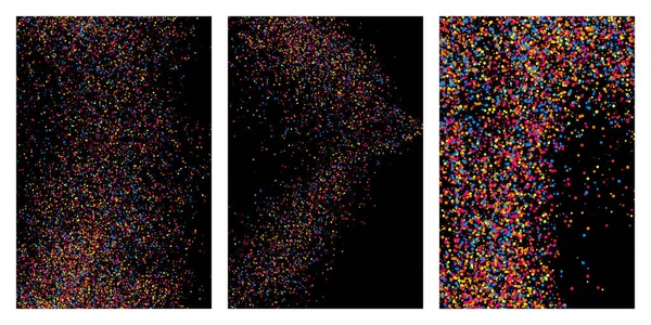 Explosion Colorée Confettis Texture Granuleuse Abstraite Multicolore Isolée Sur Fond — Image vectorielle