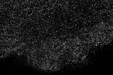 Tahıl soyut doku siyah arka plan üzerine izole. Gürültü tasarım öğesi. Sıkıntı kaplaması dokulu. Vektör çizim, eps 10.