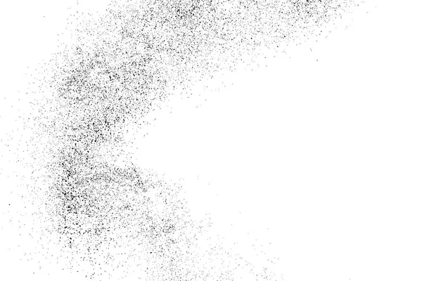 Fekete Szemcsés Textúra Elszigetelt Fehér Background Vészjelző Overlay Szerkezetű Grunge — Stock Vector