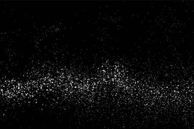 Tahıl soyut doku siyah arka plan üzerine izole. Gürültü tasarım öğesi. Sıkıntı kaplaması dokulu. Vektör çizim, eps 10.