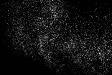 Tahıl soyut doku siyah arka plan üzerine izole. Gürültü tasarım öğesi. Sıkıntı kaplaması dokulu. Vektör çizim, eps 10.