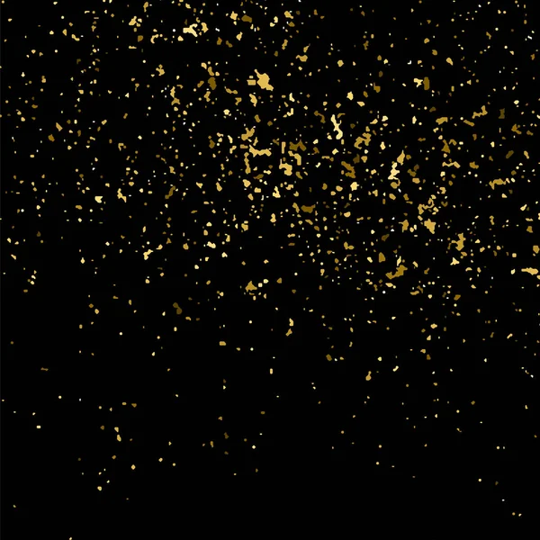 Textura Brilho Dourado Isolado Quadrado Preto Cor Das Partículas Âmbar — Vetor de Stock