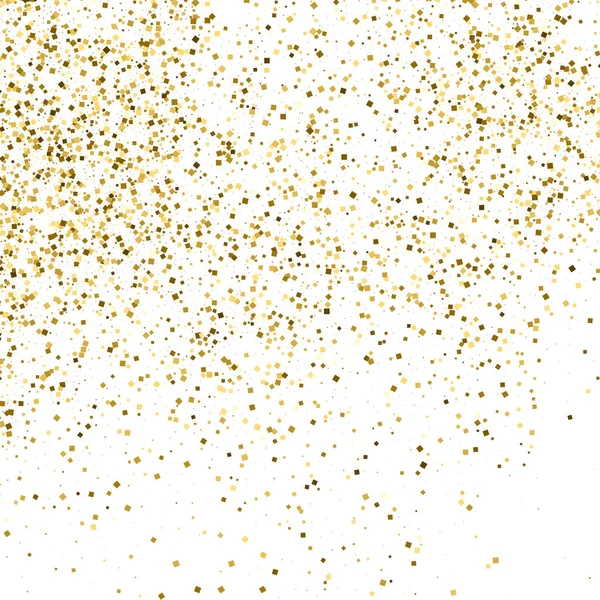 ゴールドラメのテクスチャは 白で隔離です 琥珀の粒子の色 お祝い背景 紙吹雪の黄金の爆発 ベクトル図 Eps — ストックベクタ