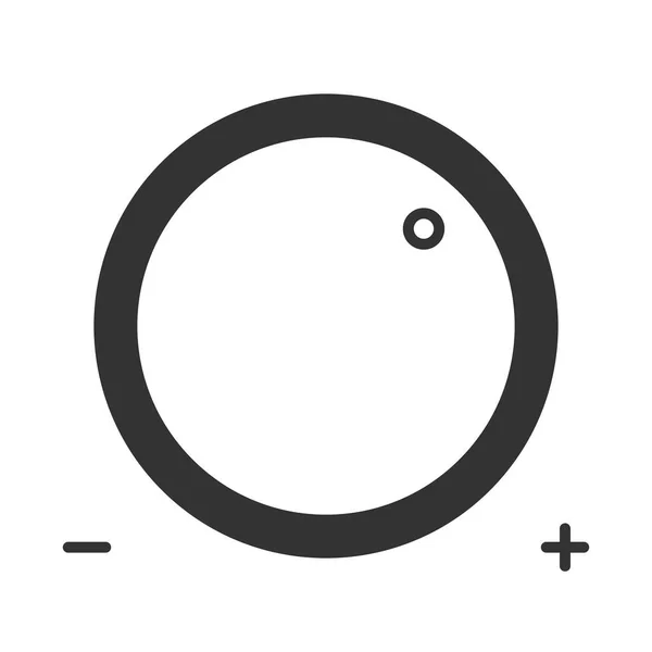 Lautstärkeregler Logo Für Mobiles Konzept Und Webdesign Knopfwaage Einfaches Lineares — Stockvektor
