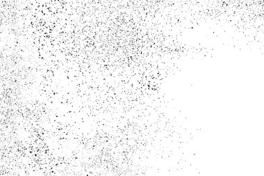 Beyaz arka plan üzerinde izole siyah grenli doku. Sıkıntı kaplaması dokulu. Grunge tasarım öğeleri. Vektör çizim, eps 10.