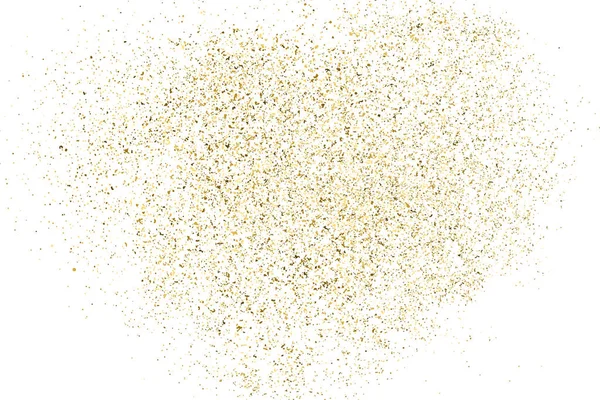 Altın Glitter Doku Üzerinde Beyaz Izole Amber Parçacıklar Renk Kutlama — Stok Vektör