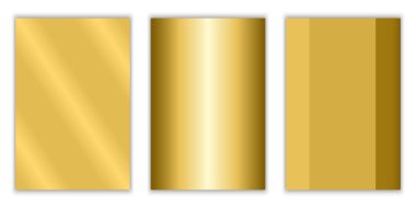 Altın gradyan arka planı vektör doku metalik. Altın ışık ve parlaklık. Düzenlenebilir bir şablona afiş arka plan afiş tasarım, web, kapak, poster, mobil uygulama için Set illüstrasyon, eps 10.