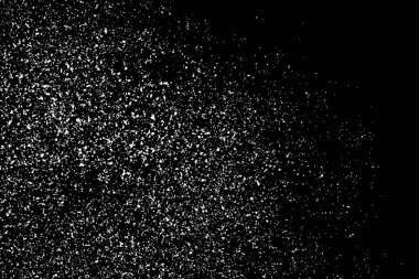 Tahıl soyut doku siyah arka plan üzerine izole. Gürültü tasarım öğesi. Sıkıntı kaplaması dokulu. Vektör çizim, eps 10.
