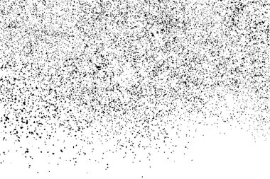 Beyaz arka plan üzerinde izole siyah grenli doku. Sıkıntı kaplaması dokulu. Grunge tasarım öğeleri. Vektör çizim, eps 10.