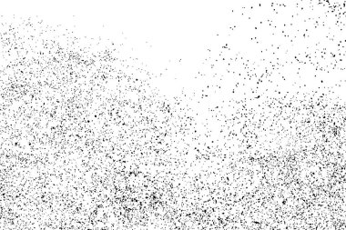 Beyaz arka plan üzerinde izole siyah grenli doku. Sıkıntı kaplaması dokulu. Grunge tasarım öğeleri. Vektör çizim, eps 10.