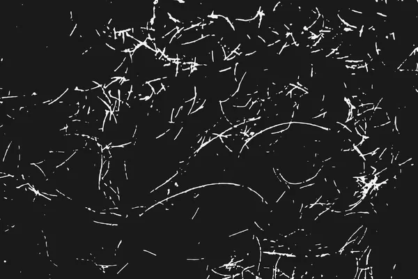 Bílé Škrábance Izolované Černém Pozadí Částice Překryvné Textury Grungeové Prvky — Stockový vektor