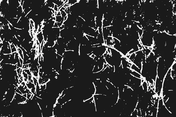 Siyah Arka Plan Üzerine Izole Beyaz Çizikler Parçacıklar Doku Yerleşimi — Stok Vektör