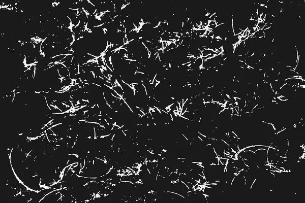 Bílé Škrábance Izolované Černém Pozadí Částice Překryvné Textury Grungeové Prvky — Stockový vektor