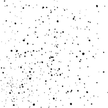 Beyaz arka planda siyah dağınık doku şablonu. Toz kaplama sıkıntı. Grunge öğelerine tahıl ve gürültü. Vektör tek renkli çizim, Eps 10.