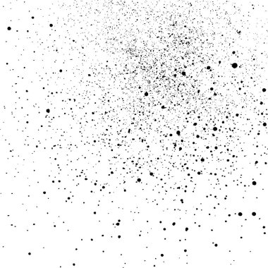 Beyaz arka planda siyah dağınık doku şablonu. Toz kaplama sıkıntı. Grunge öğelerine tahıl ve gürültü. Vektör tek renkli çizim, Eps 10.