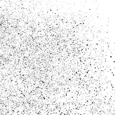 Beyaz arka planda siyah dağınık doku şablonu. Toz kaplama sıkıntı. Grunge öğelerine tahıl ve gürültü. Vektör tek renkli çizim, Eps 10.