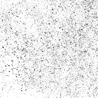Beyaz arka planda siyah dağınık doku şablonu. Toz kaplama sıkıntı. Grunge öğelerine tahıl ve gürültü. Vektör tek renkli çizim, Eps 10.