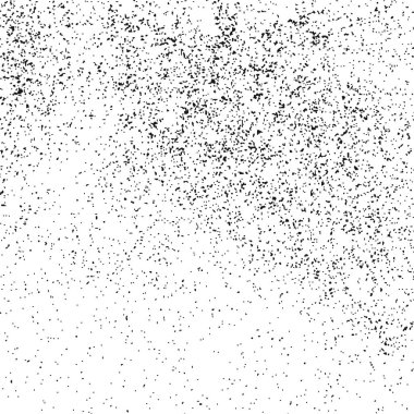 Beyaz arka planda siyah dağınık doku şablonu. Toz kaplama sıkıntı. Grunge öğelerine tahıl ve gürültü. Vektör tek renkli çizim, Eps 10.