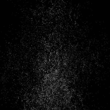 Siyah arka plan üzerine beyaz grenli doku şablonu. Toz kaplama sıkıntı. Grunge öğelerine tahıl ve gürültü. Vektör tek renkli çizim, Eps 10.